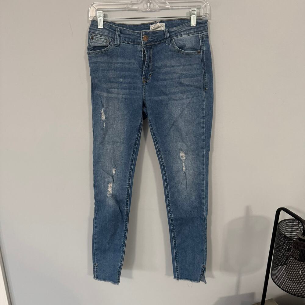 Republic Denim Distressed Lighter Medium Wash Cropped Jeans Women's Size 4 / 26